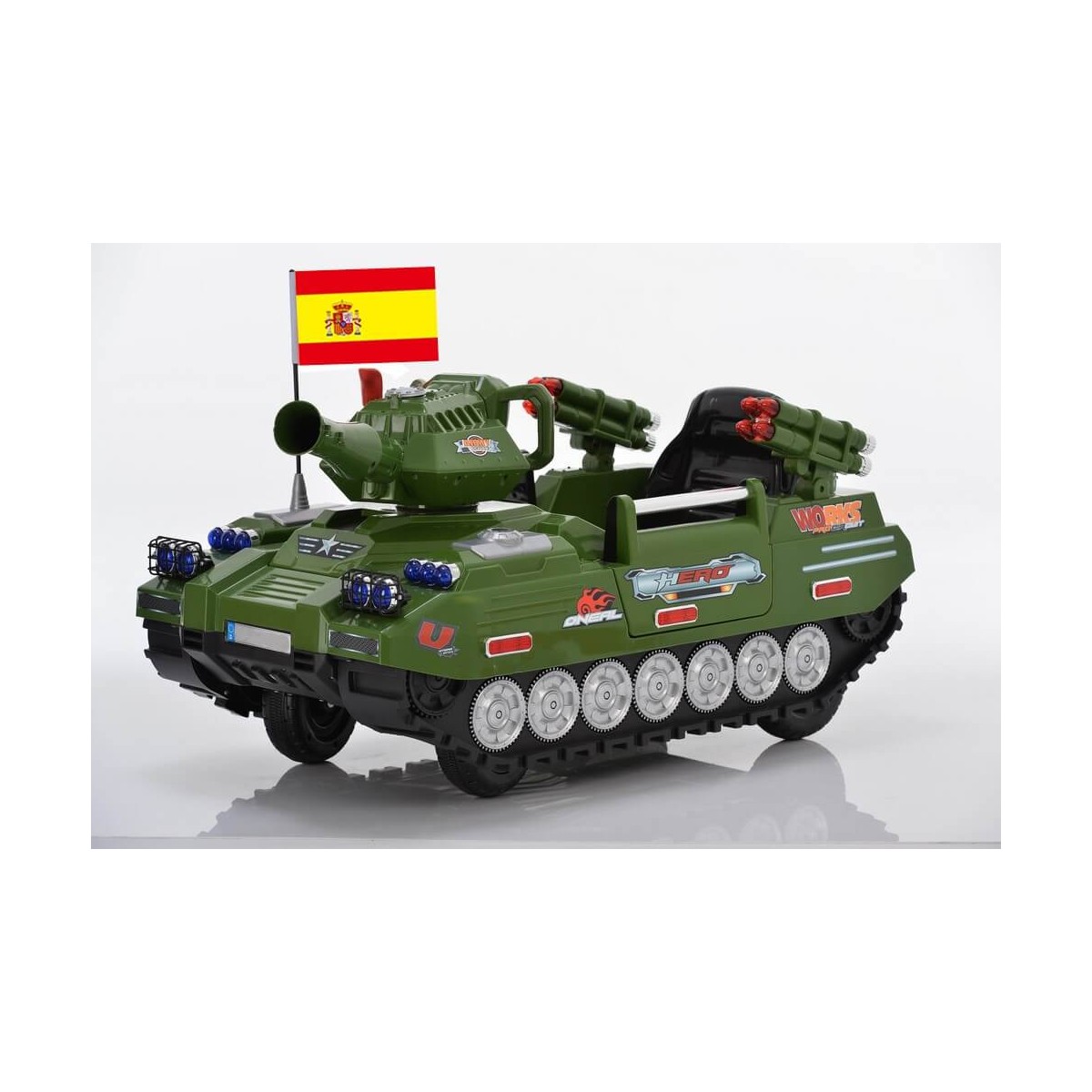Tanque militar do exército controle remoto 12v carro eléctrico crianças ATAA CARS esgotados