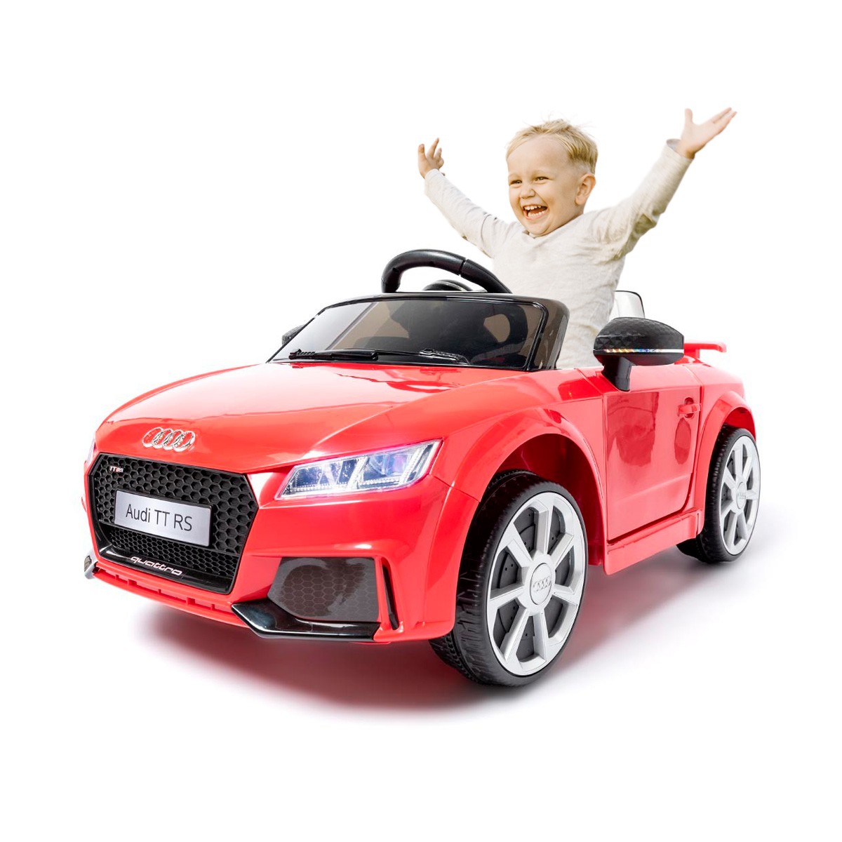 Coche eléctrico infantil para niños y mando control remoto Audi TT