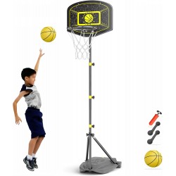 cesta de basquete portátil e ajustável