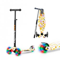  Stompa Patinete para niños pequeños de 3 a 5 años, altura  ajustable, patinete de 3 ruedas para niños de 2 a 5 años con ruedas  iluminadas y asiento extraíble, patinete para