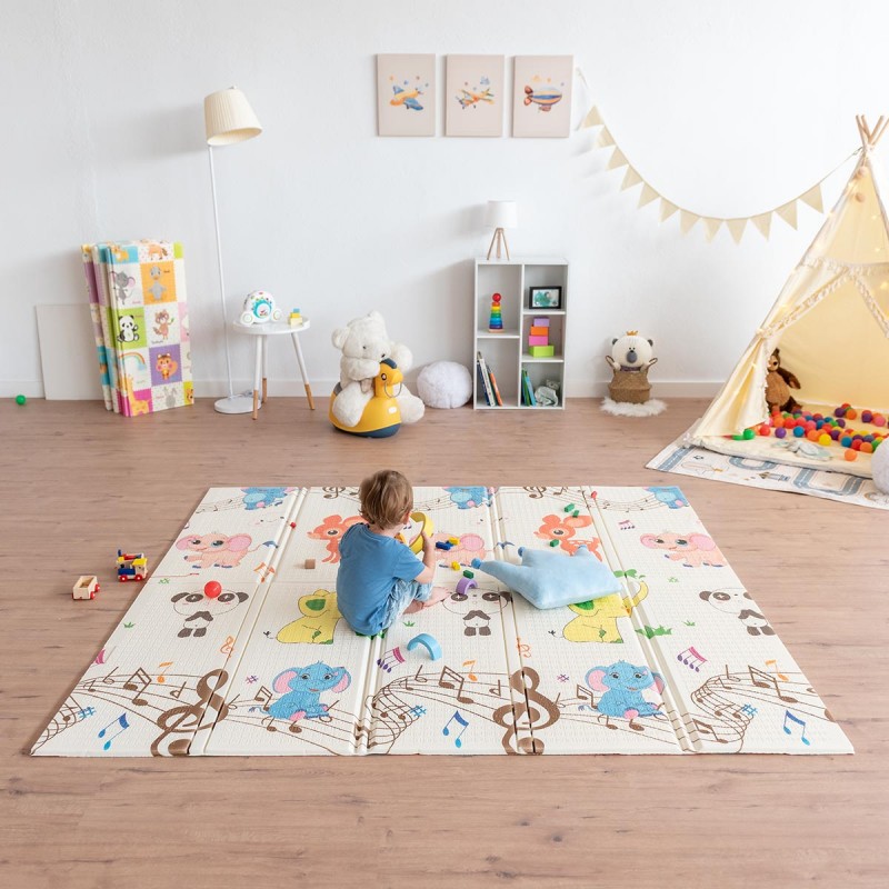 Alfombra de juego para bebés, tapete para bebés alfombra para gateo para  bebés de piso grande