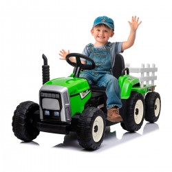 ATAA Farmer 24v - Verde- Tractor eléctrico para niños XXL con Potente  batería de 24v, Pala Amovible, Remolque Luces música y Mando para Padres :  : Juguetes y juegos
