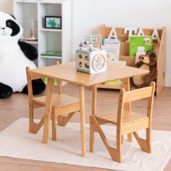 Set Mesa y Sillas de Bambu Nature