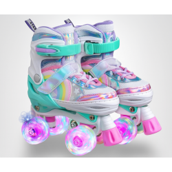 Patins de quatro rodas com glitter