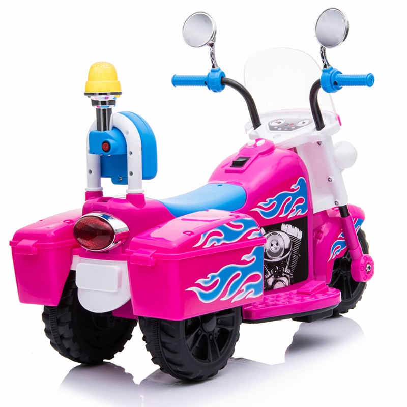 Motocicleta Electrica 6V Moto Policia Para Niños De 2 3 Años Con Sirena Y  Luces