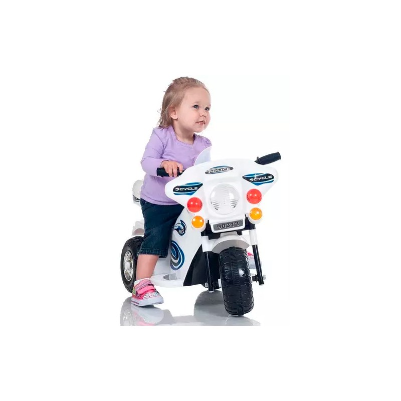 Inspírate - Playkin POLICE NEGRA - Moto electrica niños policia bateria 6V  recargable triciclo infantil +2 años juguetes infantiles correpasillos  infantil coches de bateria COMPRAR ONLINE:   ▷ ▷ ▷ ▷ ▷